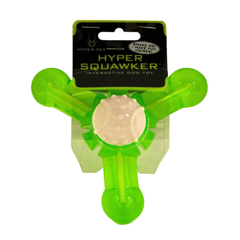 Hyper Pet Hyper Squawkers Dog Jack Durable Dog Toy Designed from TPR and Nylon with an Enticing Giggle Noise Medium - Image 1